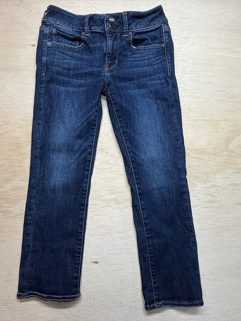 American Eagle Jeans Womens 6 Regular Blue Ne(x)t Level Stretch Kick Artist Crop